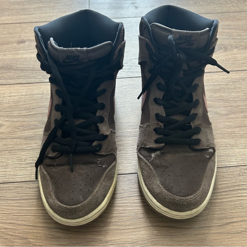 Nike SB dunk High chocolate pink #Nike #Sneakers #Y2K #streetwear #dunk